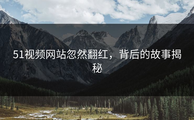 51视频网站忽然翻红，背后的故事揭秘